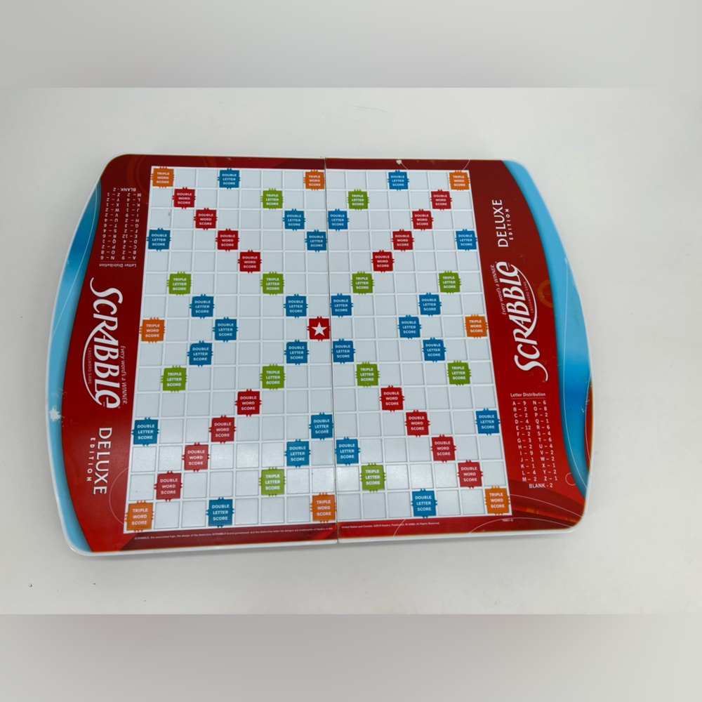 Scrabble Deluxe Edition Portable Game - Blue - Picture 2 of 8